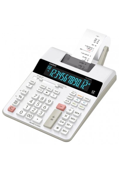 Kalkulator drukujący casio fr-2650rc, 12-cyfrowy, 195x313mm, biały