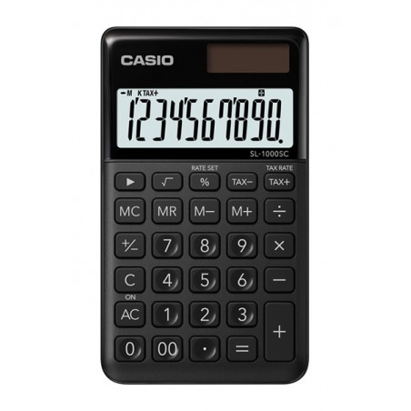 Kalkulator kieszonkowy CASIO SL-1000SC-BK-S, 10-cyfrowy, 71x120mm, czarny
