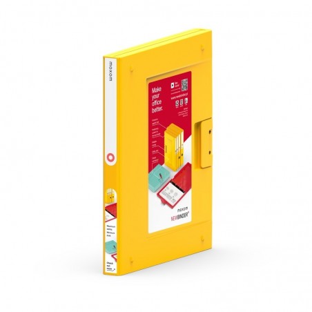 Folder new binder moxom, plastikowy, a4/25mm, żółty