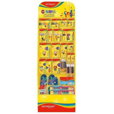 Duży display KEYROAD Colorful World, karton, składany, bez wyposażenia, żółty