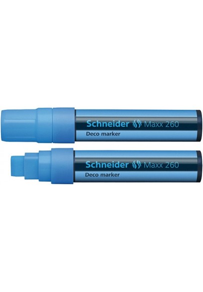 Marker kredowy schneider maxx 260 deco, 5-15mm, jasnoniebieski