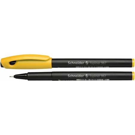 Cienkopis schneider topliner 967, 0,4 mm, żółty - 10 szt