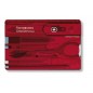 Scyzoryk VICTORINOX Swisscard Classic, celidor, 82mm, transparentny czerwony