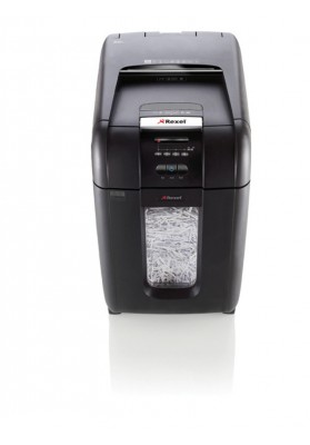 Niszczarka automatyczna REXEL Auto+ 300X, konfetti, P-4, 300 kart., 40l, karty kredytowe/CD, czarna