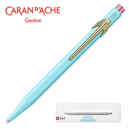 Długopis caran d'ache 849 claim your style ed2 bluish pale, m, w pudełku, jasnoniebieski
