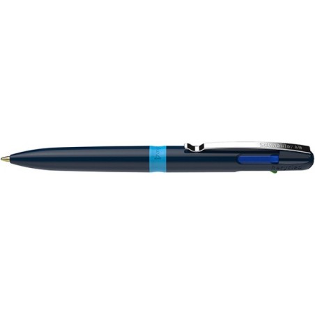 Długopis automatyczny SCHNEIDER TAKE 4, M, 4 kolory wkładu, ciemnoniebieski