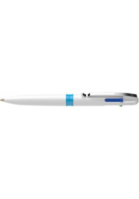 Długopis automatyczny SCHNEIDER TAKE 4, M, 4 kolory wkładu, biały