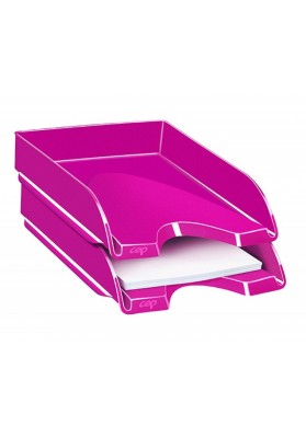 Szufladka na biurko CEPPro Gloss, polistyren, różowa