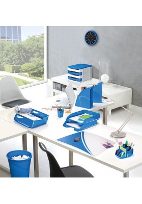 Szufladka na biurko ceppro gloss maxi, polistyren, niebieska