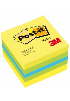 Mini kostka samoprzylepna post-it® (2051l), 51x51mm, 1x400 kart., cytrynowa