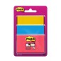 Karteczki samoprzylepne post-it® super sticky (3432ss3-byp-eu), 47,6x47,6mm, 3x45 kart., zawieszka, mix kolorów