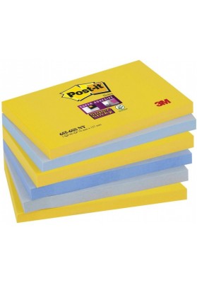 Karteczki samoprzylepne POST-IT® Super sticky (655-6SS-NY), 127x76mm, 6x90 kart., new york