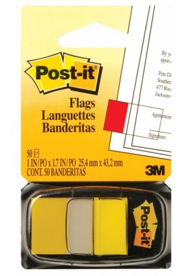 Zakładki indeksujące post-it® (680-5), pp, 25,4x43,2mm, 50 kart., żółte