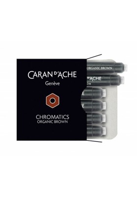 Naboje CARAN D'ACHE Chromatics Organic Brown, 6szt., brązowe