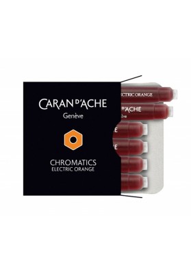 Naboje CARAN D'ACHE Chromatics Electric Orange, 6szt., pomarańczowe