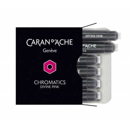 Naboje CARAN D'ACHE Chromatics Divine Pink, 6szt., różowe