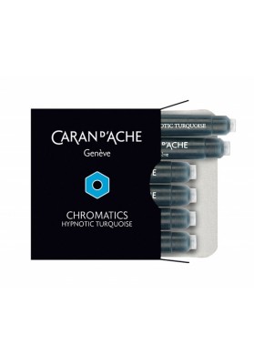 Naboje CARAN D'ACHE Chromatics Hypnotic Turquoise, 6szt., turkusowe