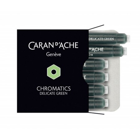 Naboje CARAN D'ACHE Chromatics Delicate Green, 6szt., jasnozielone