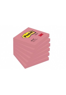 Karteczki samoprzylepne POST-IT® (654N), 76x76mm, 1x100 kart., jaskrawy różowy