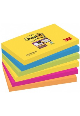 Karteczki samoprzylepne POST-IT® Super sticky (655-6SS-RIO), 127x76mm, 6x90 kart., paleta Rio de Janeiro