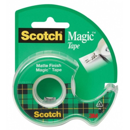 Taśma biurowa scotch® magic™ (890  8-1975), matowa, z dyspenserem, 19mm, 7, 5m