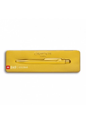 Długopis caran d'ache 849 goldbar, m, w pudełku, złoty