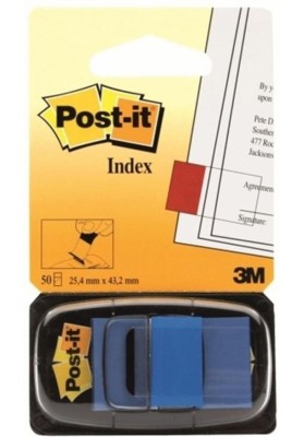 Zakładki indeksujące post-it® (680-2), pp, 25,4x43,2mm, 50 kart., niebieskie