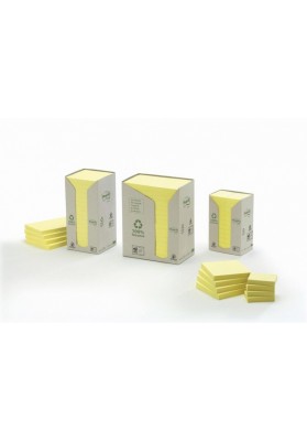 Karteczki samoprzylepne ekologiczne POST-IT® (653-1T), 38x51mm, 24x100 kart., żółte