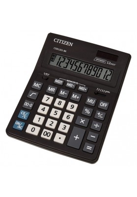 Kalkulator biurowy CITIZEN CDB1201-BK Business Line, 12-cyfrowy, 205x155mm, czarny