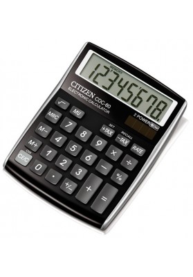 Kalkulator biurowy CITIZEN CDC-80 BKWB, 8-cyfrowy, 135x80mm, czarny
