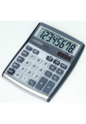 Kalkulator biurowy CITIZEN CDC-80WB, 8-cyfrowy, 135x105mm, szary