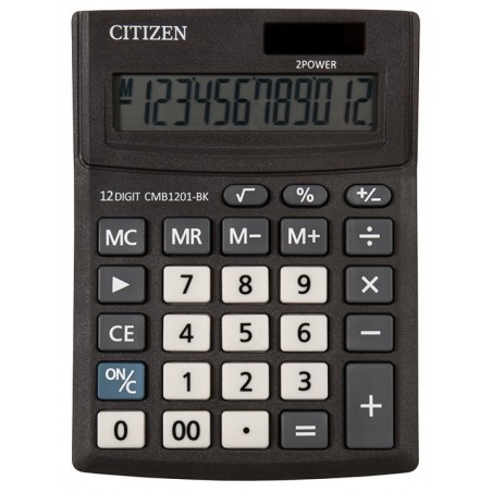 Kalkulator biurowy citizen cmb1201-bk business line, 12-cyfrowy, 137x102mm, czarny