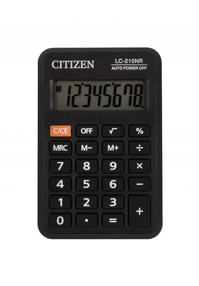 Kalkulator kieszonkowy citizen lc210nr, 8-cyfrowy, 98x64mm, czarny