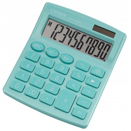 Kalkulator biurowy citizen sdc-810nrgre, 10-cyfrowy, 127x105mm, zielony