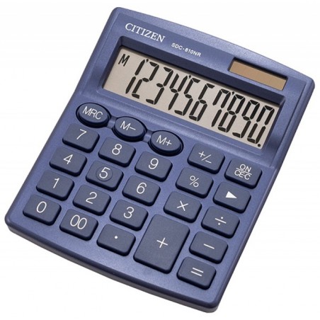 Kalkulator biurowy citizen sdc-810nrnve, 10-cyfrowy, 127x105mm, granatowy