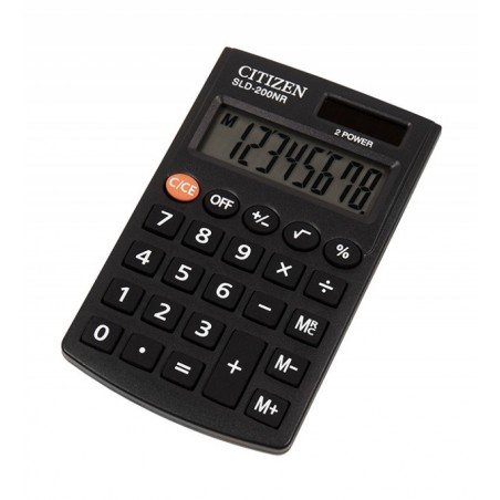 Kalkulator kieszonkowy citizen sld-200nr, 8-cyfrowy, 98x62mm, czarny