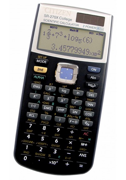 Kalkulator naukowy citizen sr-270xcfs, 10+2-cyfrowy, 164x84mm, czarny