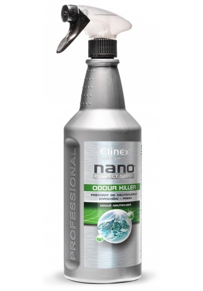 Preparat do neutralizacji zapachów clinex nano protect silver odour killer 1l, fresh