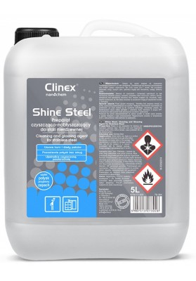 Preparat czyszcząco-nabłyszczający CLINEX Shine Steel 5L 77-500, do stali nierdzewnej