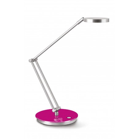 Lampka na biurko CEP CLED-400, 7, 5W, ze ściemniaczem, srebrno-różowa