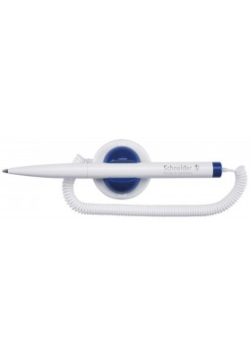 Długopis Klick-Fix-Pen SCHNEIDER, na sprężynce, samoprzylepny, M, blister, biały / niebieski