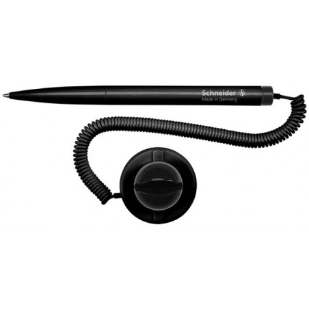 Długopis klick-fix-pen schneider, na sprężynce, samoprzylepny, m, blister, czarny