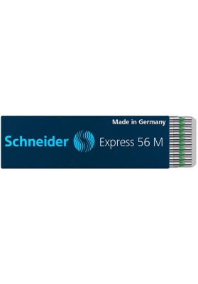 Wkład express 56 m do długopisu schneider, m, format d, zielony - 20 szt