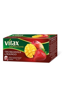 Herbata VITAX INSPIRATIONS, TRUSKAWKA I MANGO, 20 torebek