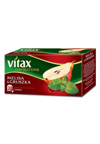 Herbata vitax inspirations, melisa i gruszka, 20 torebek