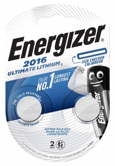 Bateria specjalistyczna energizer ultimate lithium coins, cr2016, 3v, 2szt.