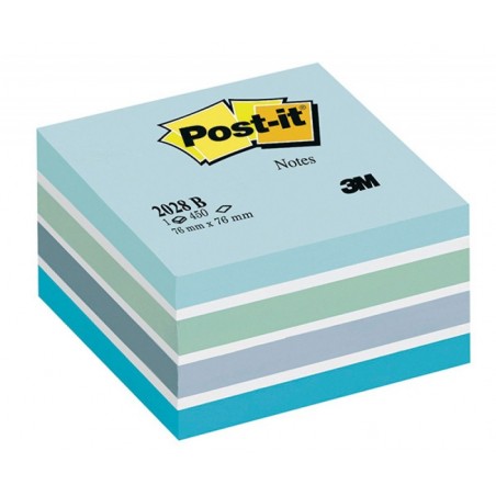 Kostka samoprzylepna POST-IT® (2028-B), 76x76mm, 1x450 kart., niebieska