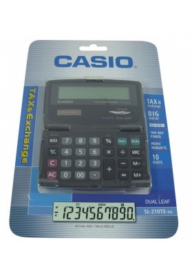 Kalkulator kieszonkowy CASIO SL-210TE-S, 10-cyfrowy, 91x110,5mm, czarny