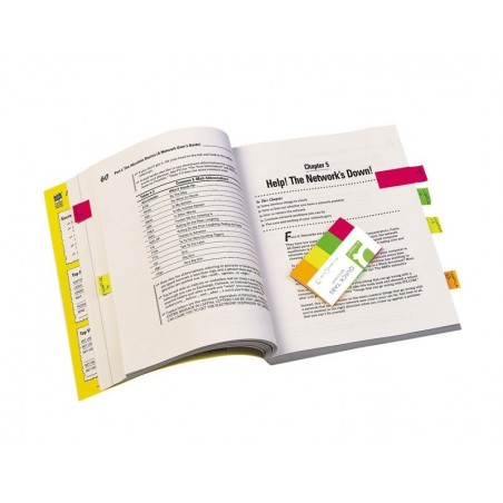 Zakładki indeksujące q-connect, papier, 20x50mm, 4x50 kart., mix kolorów