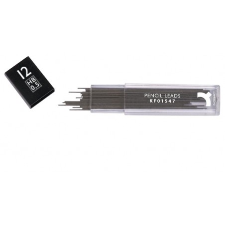 Grafity do ołówków q-connect 0,5mm, hb - 12 szt